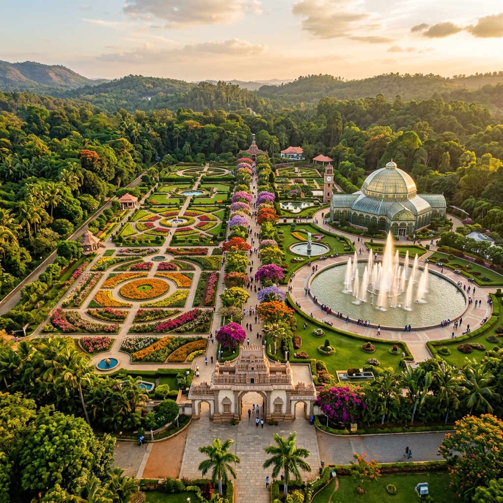Ornamental Garden Aerial View